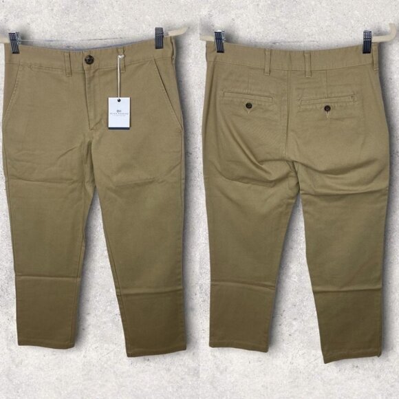 NWT Peter Manning Lightweight Chino Dress Pants Khaki Size 28 by 27 New Tags Tan - Picture 12 of 14